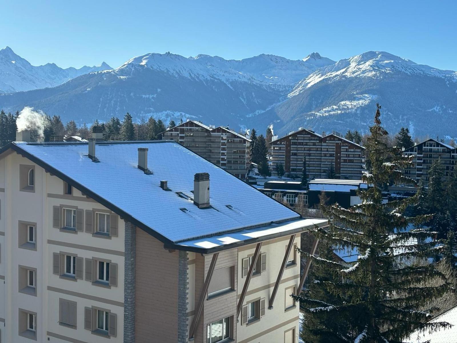 Ferienwohnung L'Eperon Center Crans Wonderful View Exterior foto