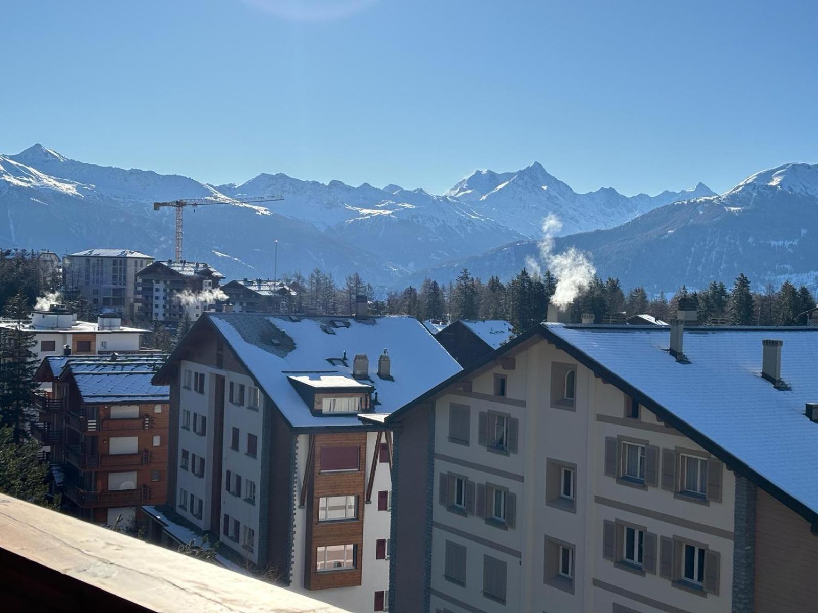 Ferienwohnung L'Eperon Center Crans Wonderful View Exterior foto