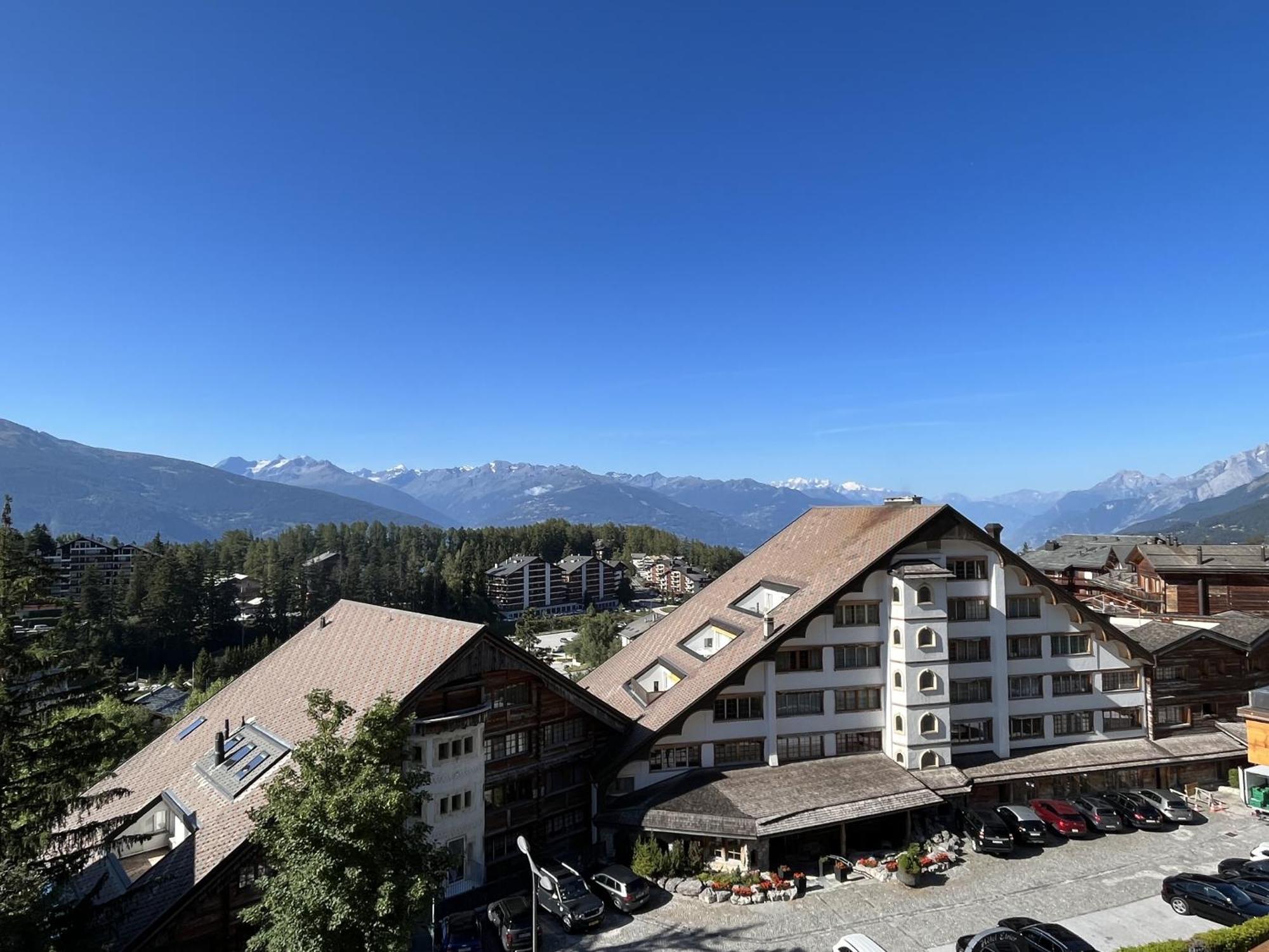 Ferienwohnung L'Eperon Center Crans Wonderful View Exterior foto