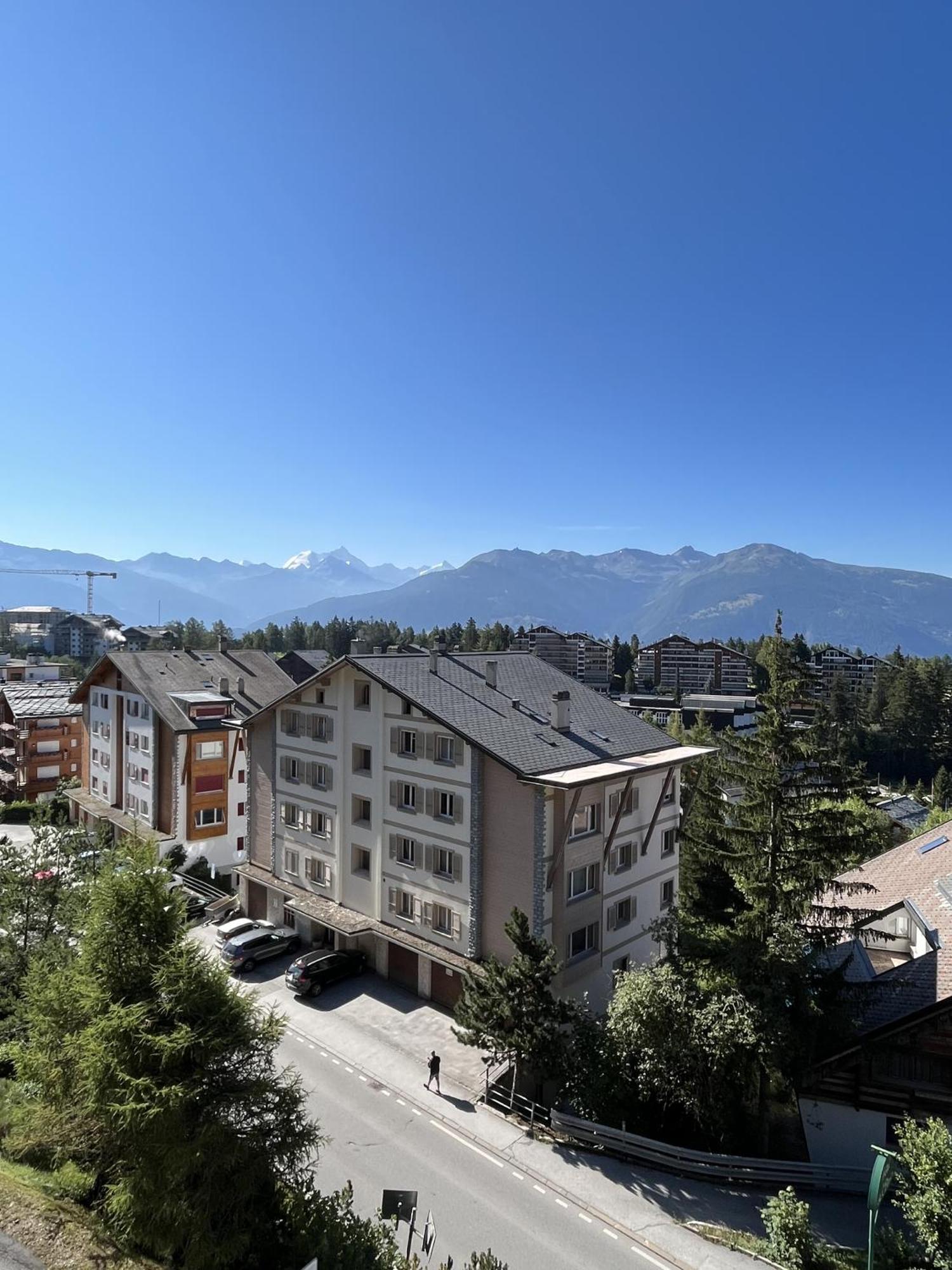 Ferienwohnung L'Eperon Center Crans Wonderful View Exterior foto