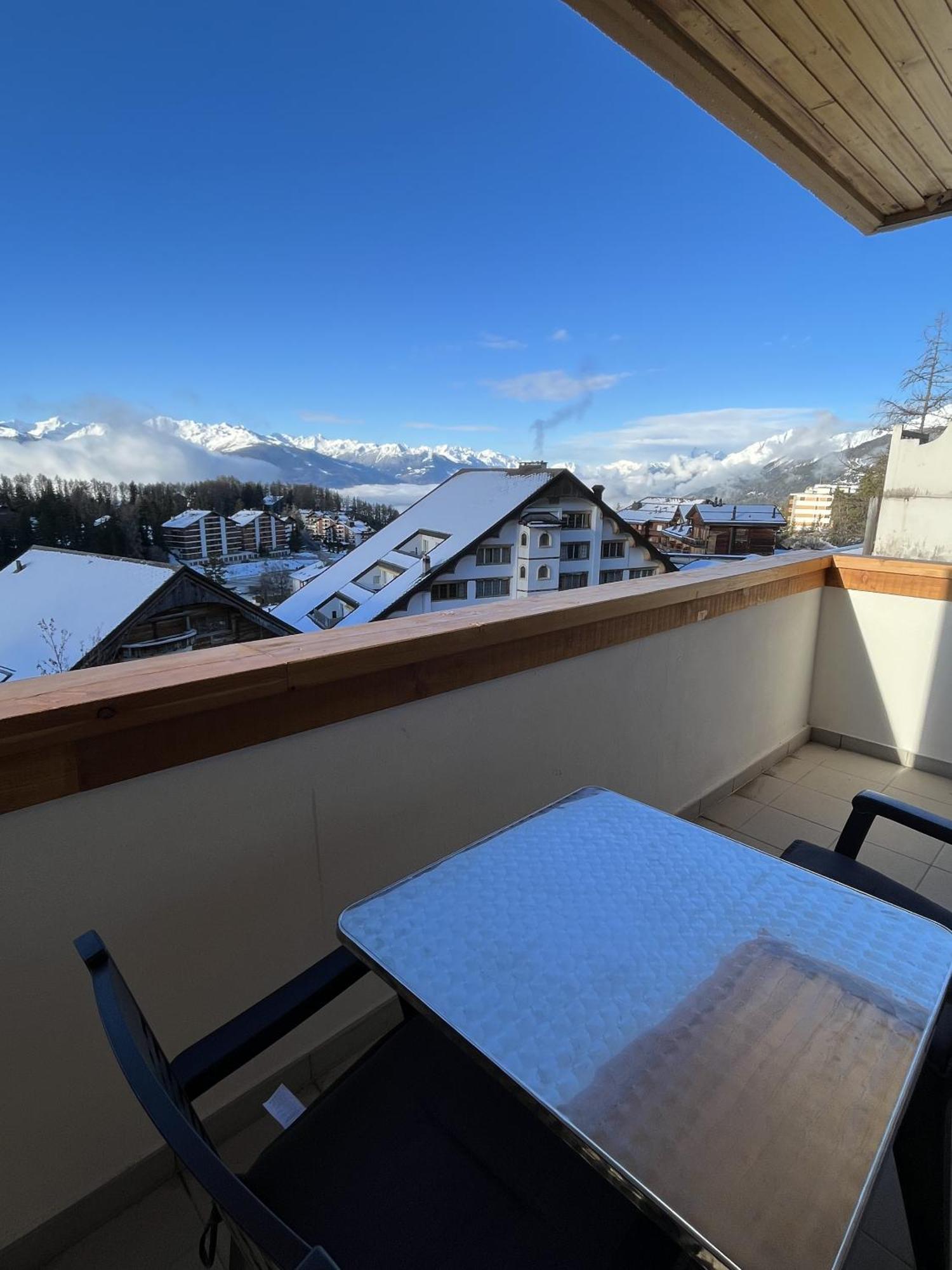 Ferienwohnung L'Eperon Center Crans Wonderful View Exterior foto