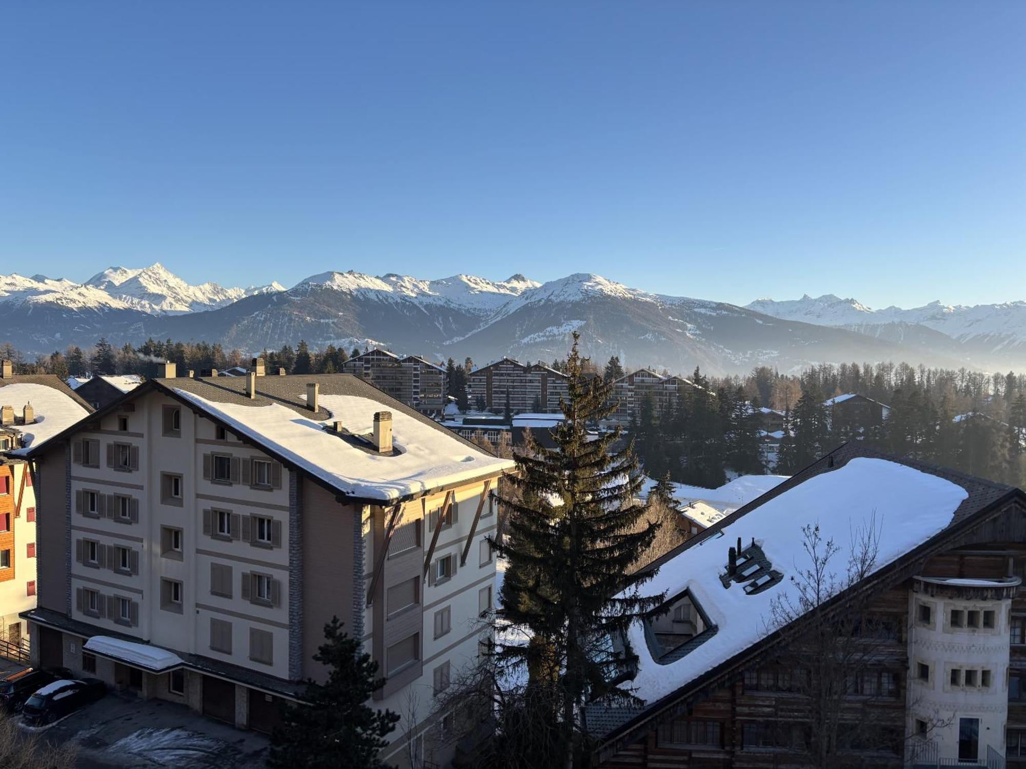 Ferienwohnung L'Eperon Center Crans Wonderful View Exterior foto