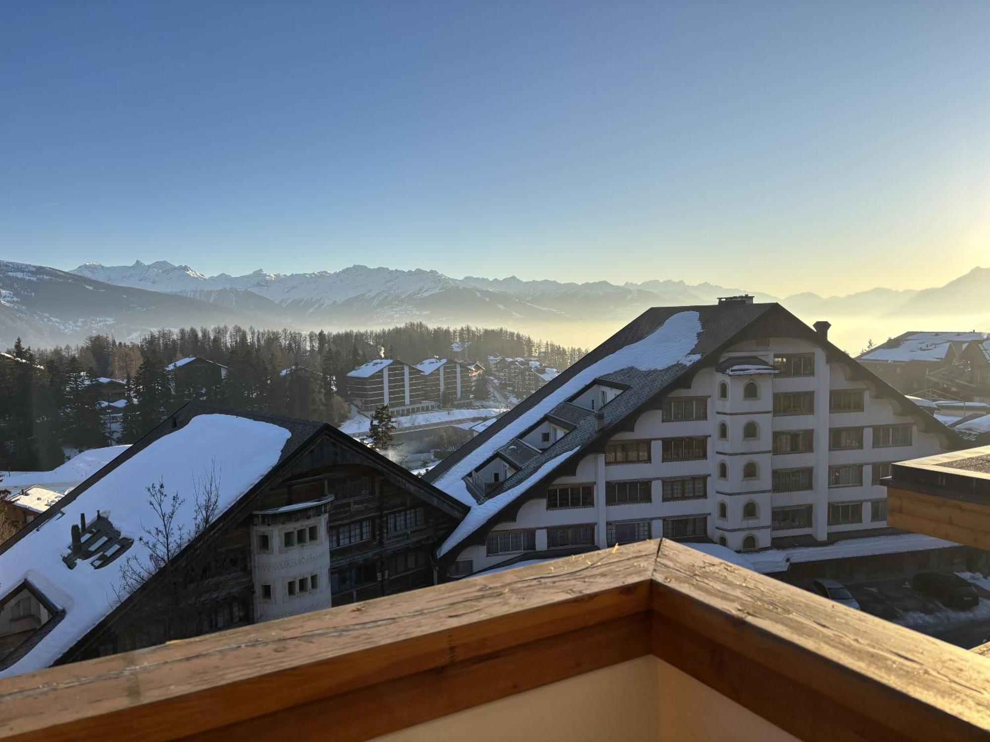 Ferienwohnung L'Eperon Center Crans Wonderful View Exterior foto