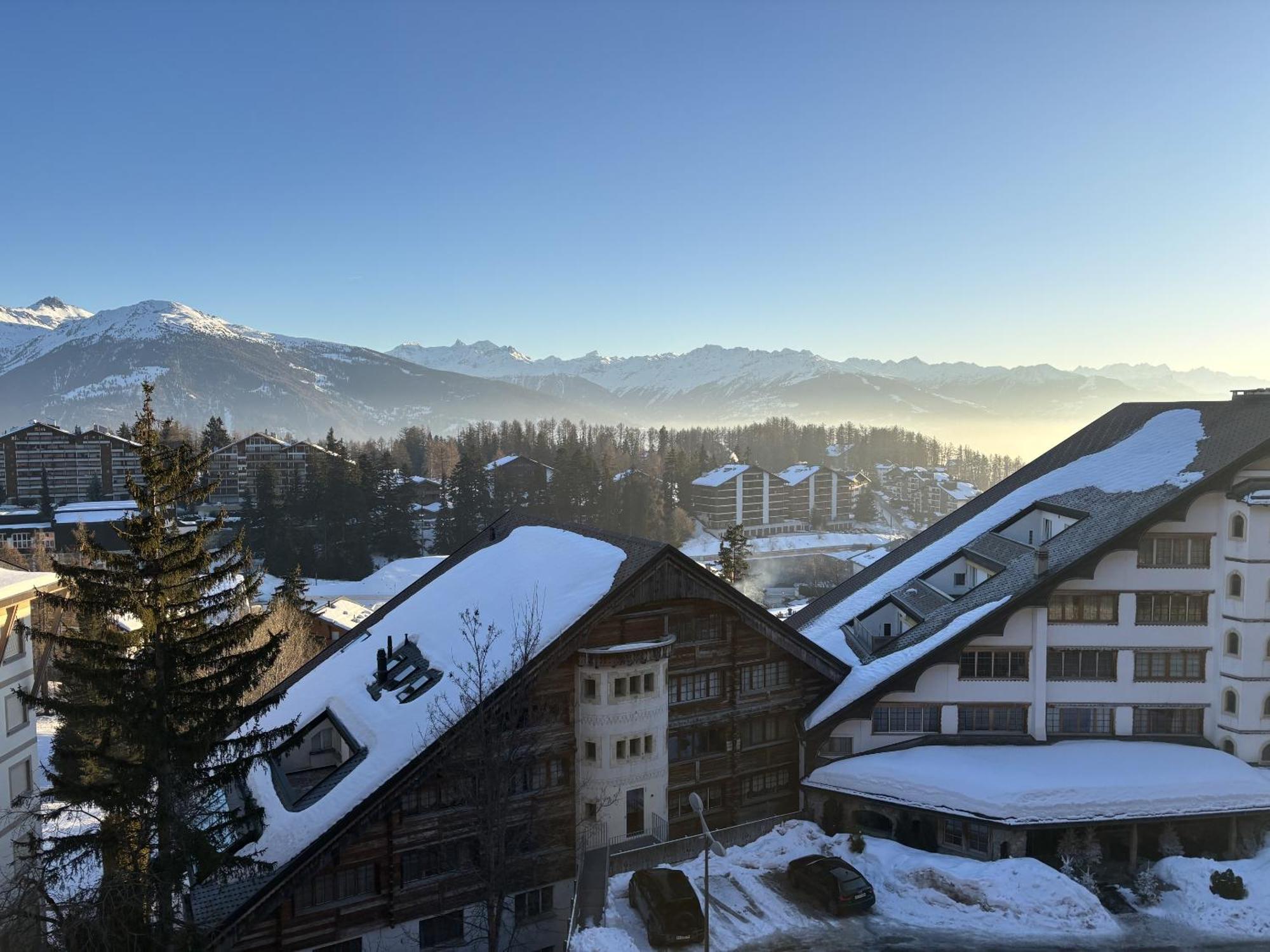 Ferienwohnung L'Eperon Center Crans Wonderful View Exterior foto